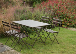 4 Seat Rome Dining Set - Bronze with 4 chairs